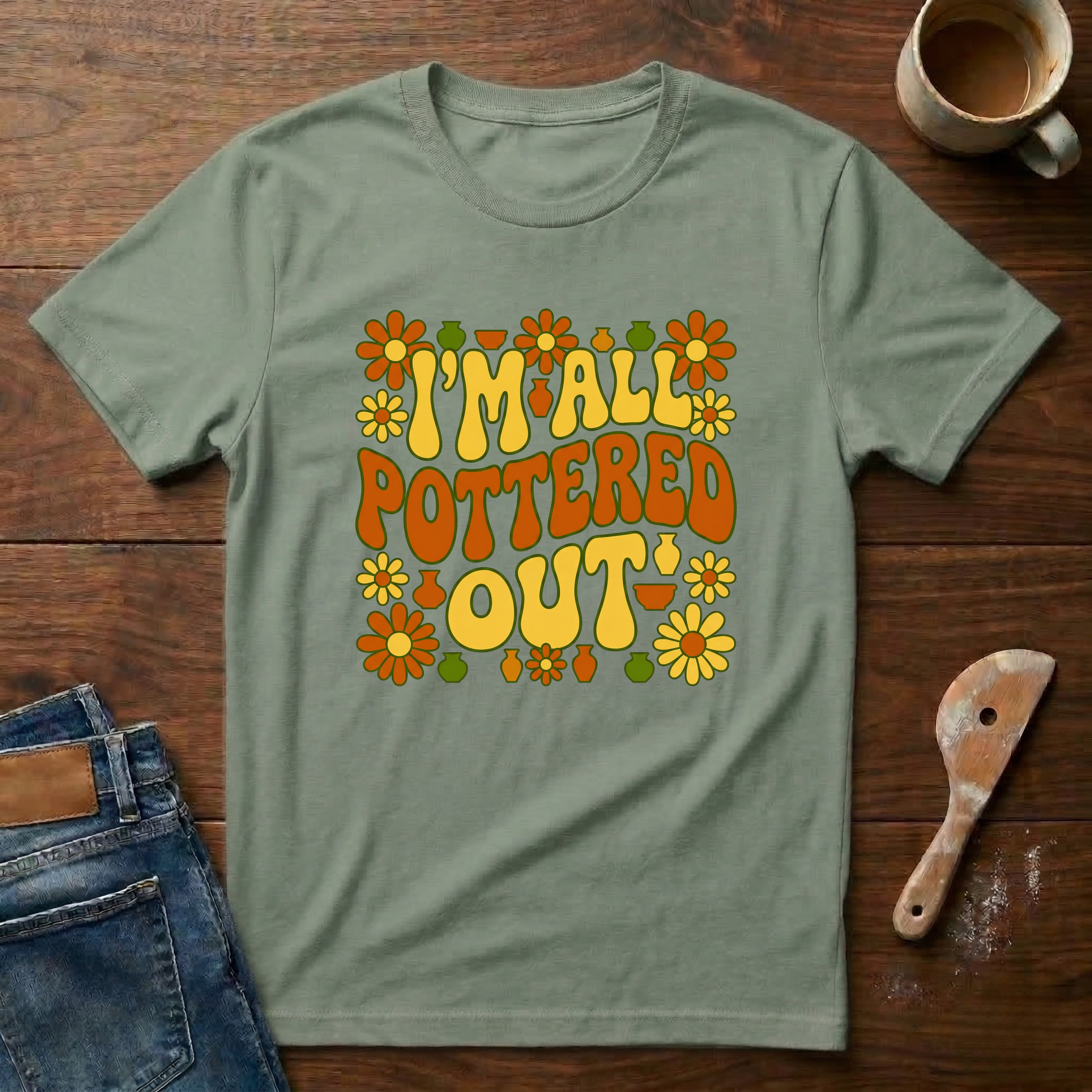 I'm All Pottered Out Retro T-Shirt