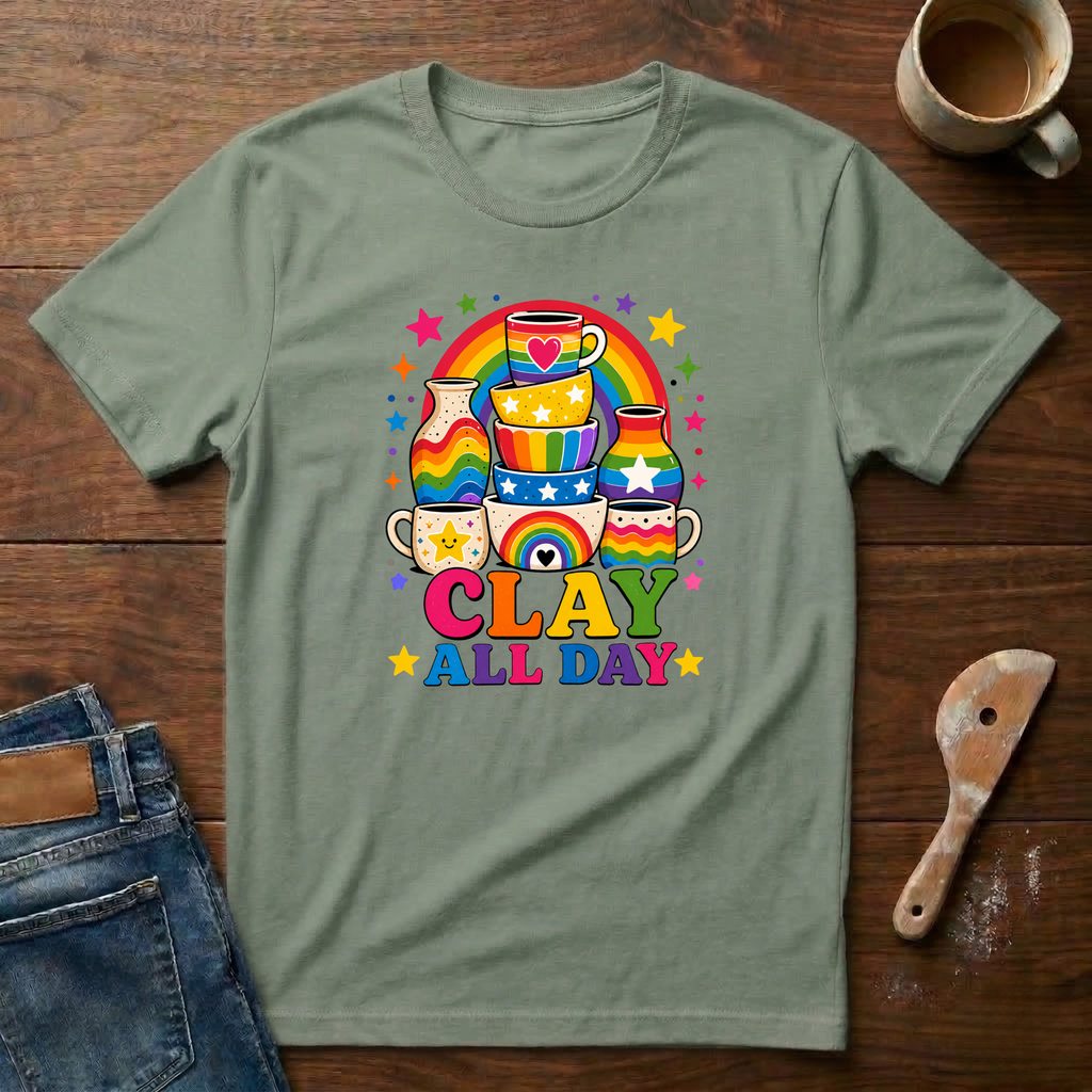 Clay All Day Rainbow T-Shirt