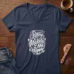 Pottery Makes Me Happy Ladies' V-Neck T-Shirt