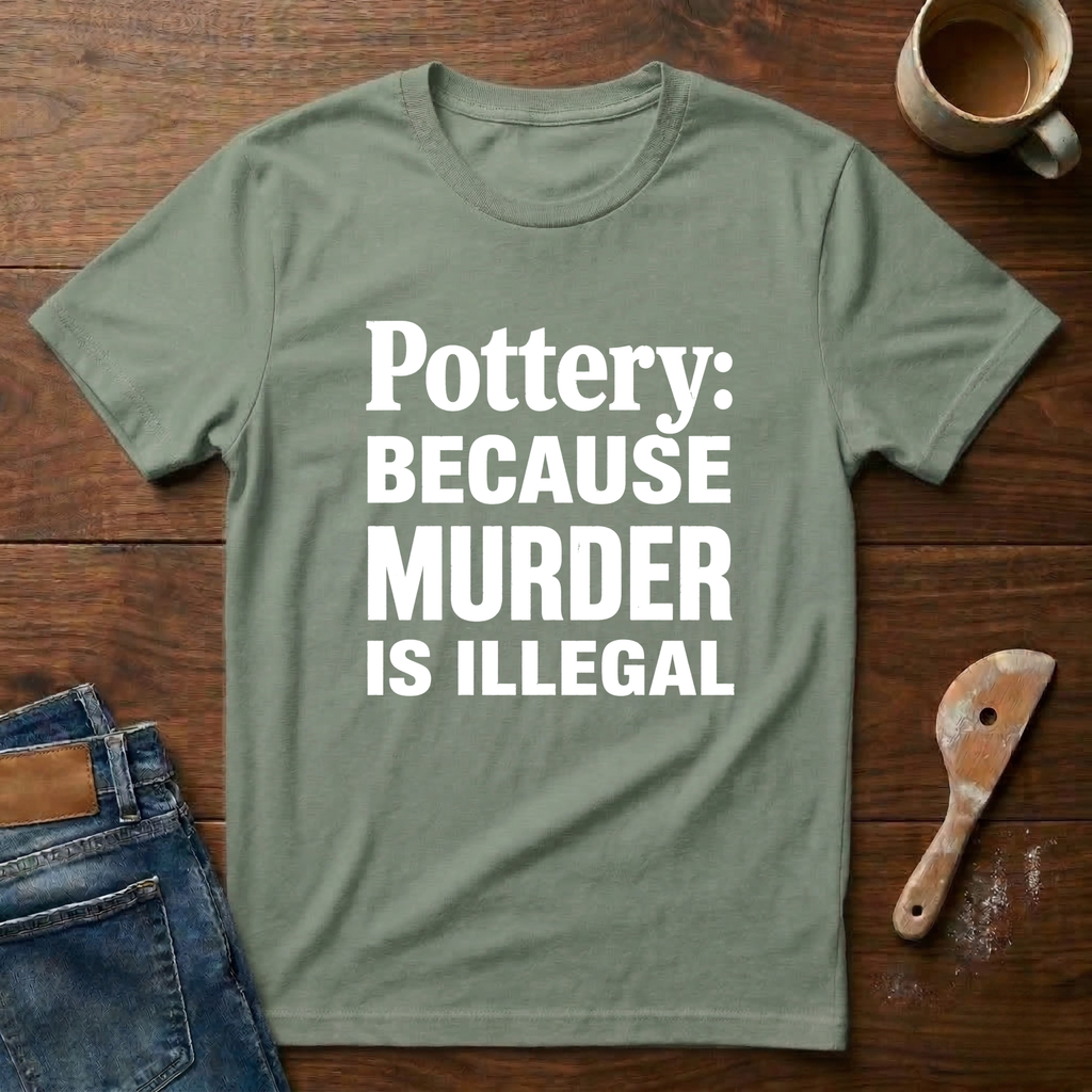 Pottery: Because Murder Is Illegal T-Shirt