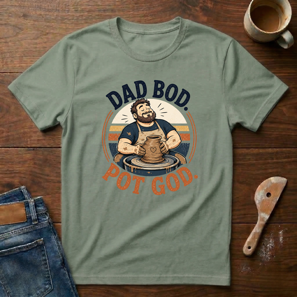 Dad Bod. Pot God. T-Shirt