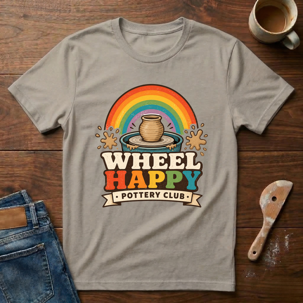 Wheel Happy Pottery Club T-Shirt