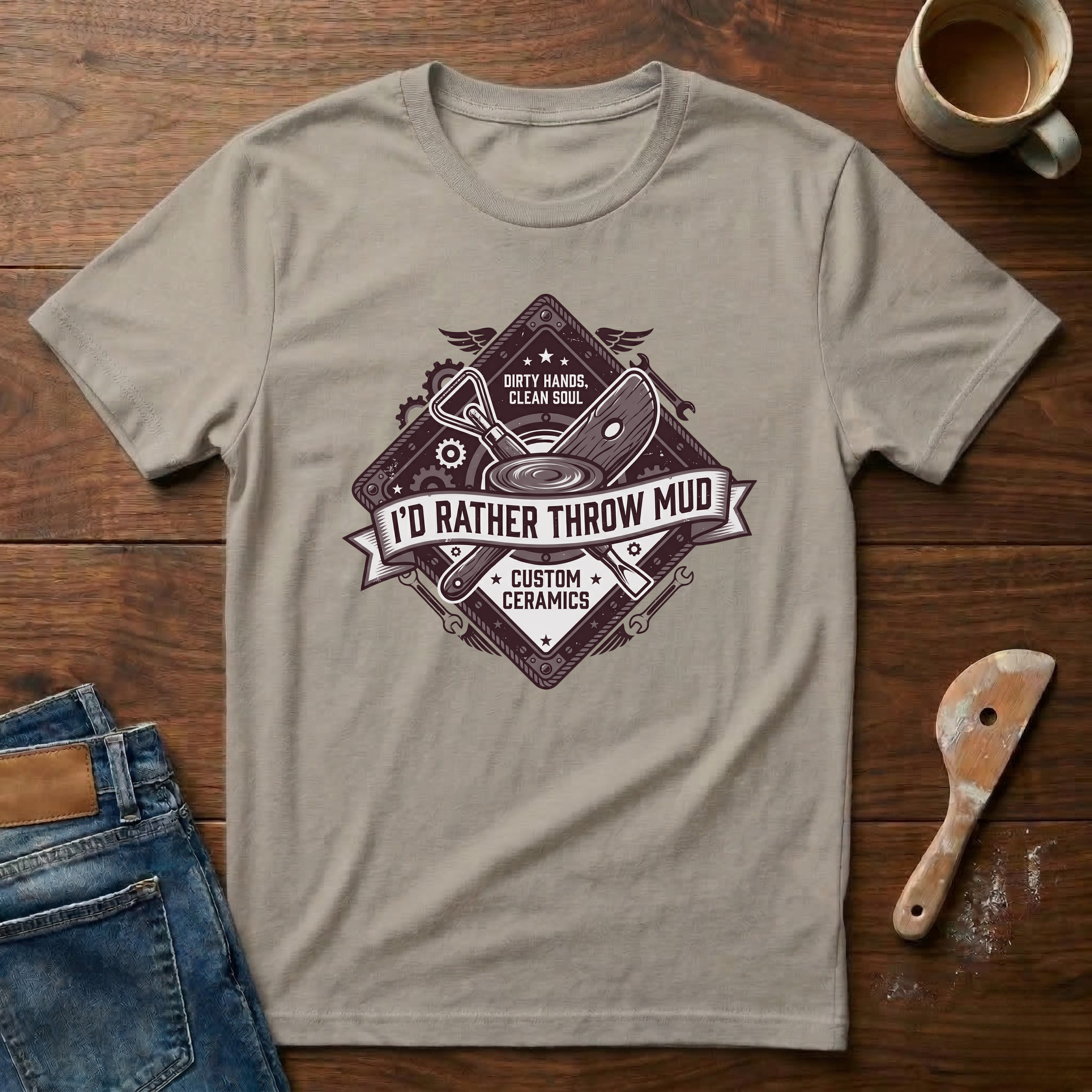 I'd Rather Throw Mud T-Shirt