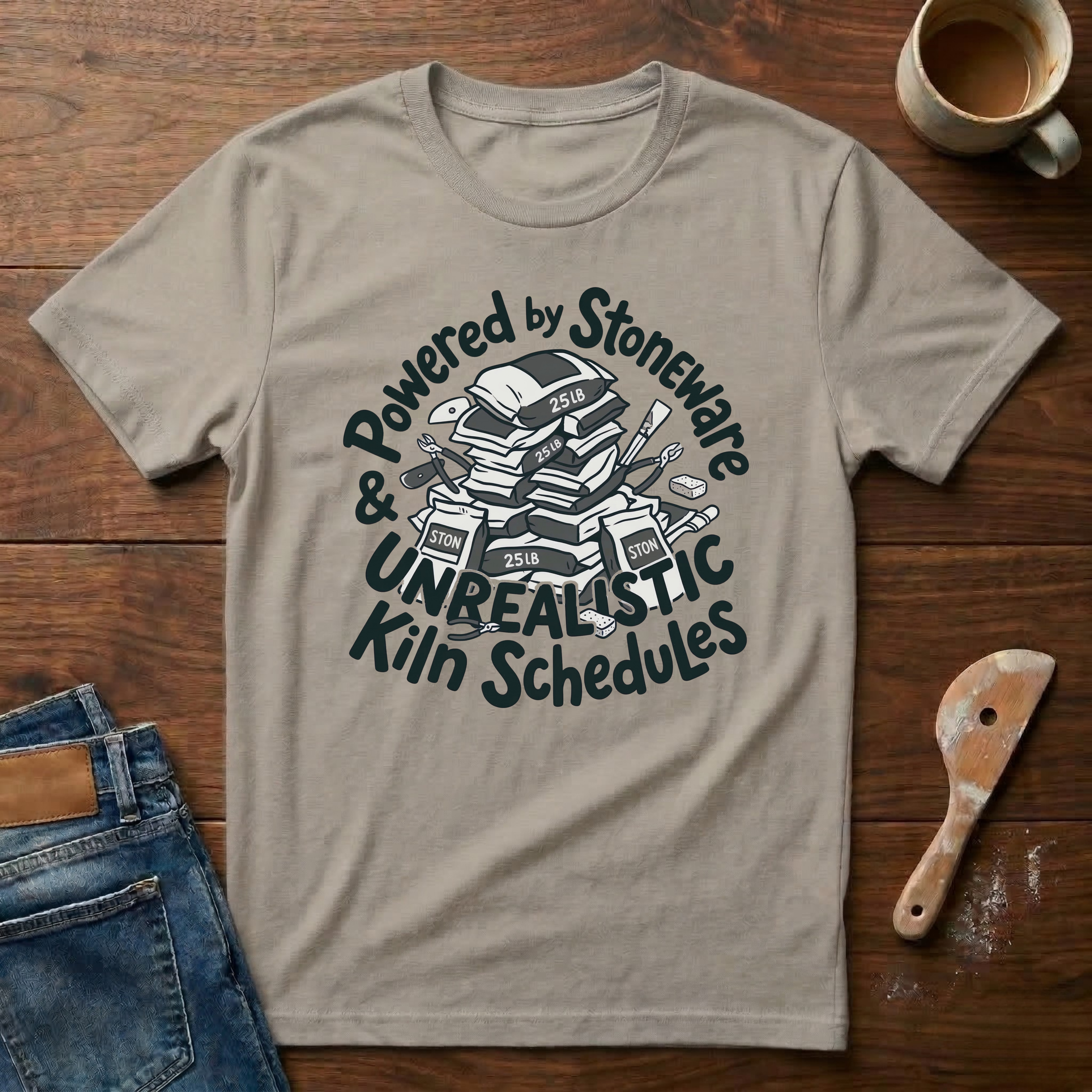 Powered By Stoneware & Unrealistic Kiln Schedules T-Shirt