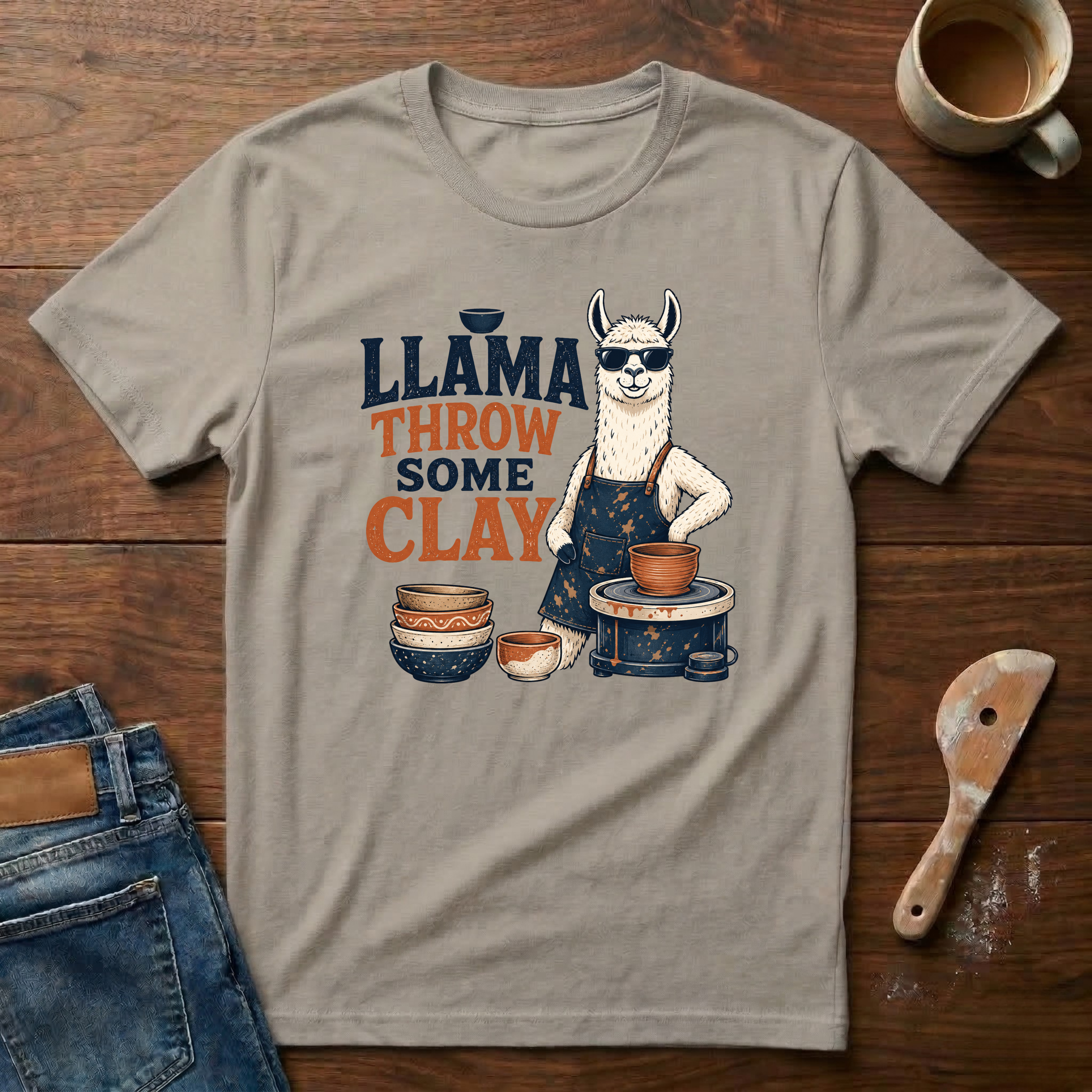 Llama Throw Some Clay T-Shirt