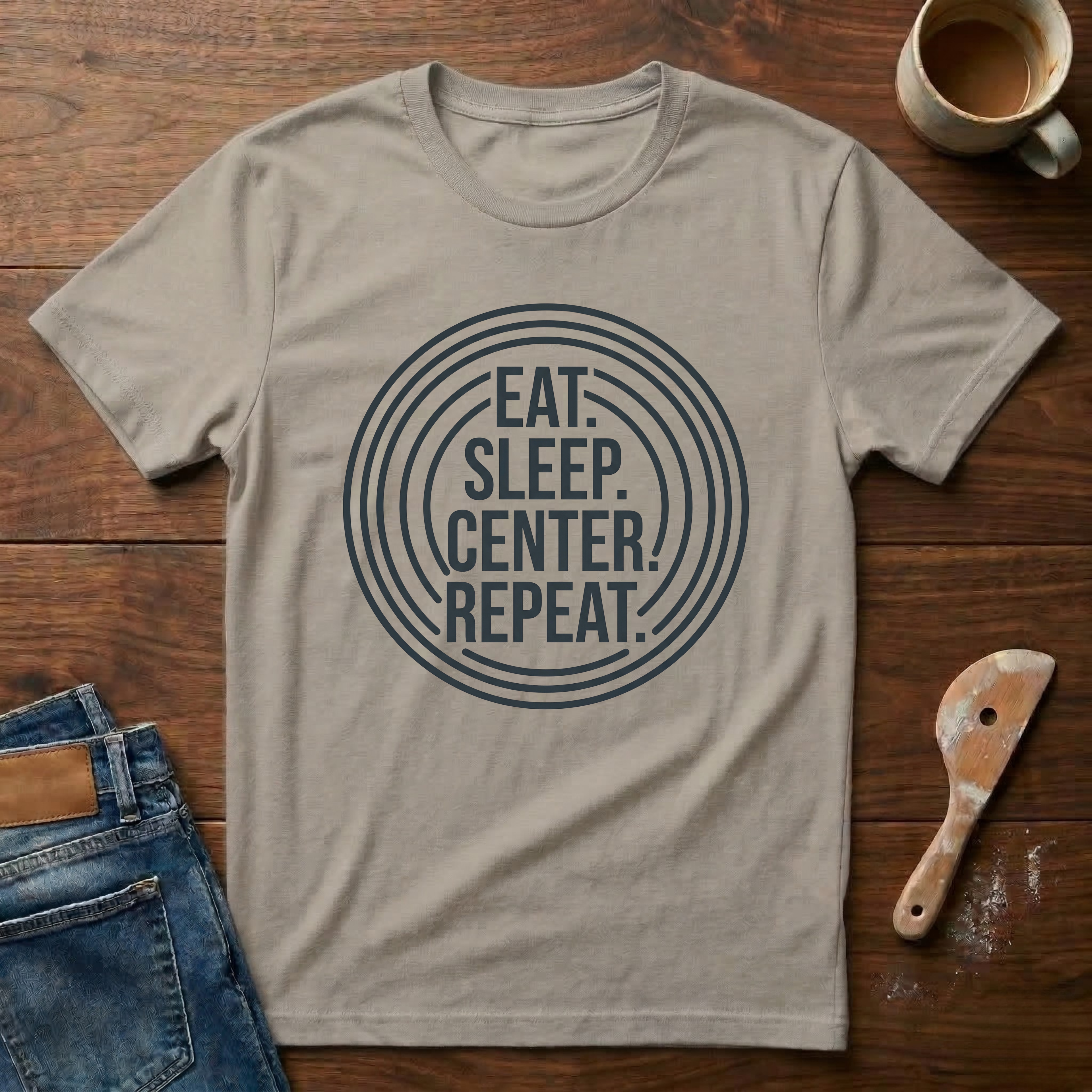 Eat. Sleep. Center. Repeat. T-Shirt