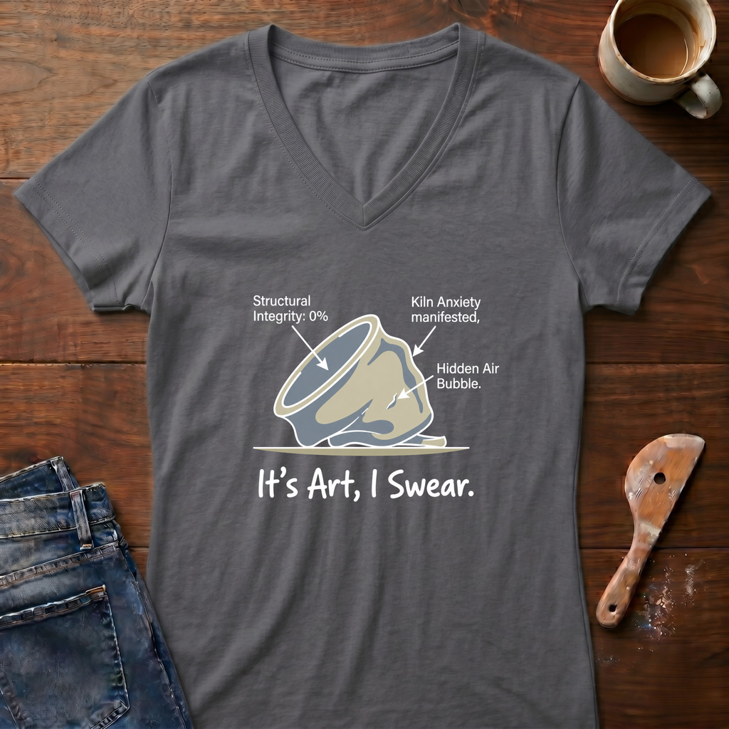 It's Art I Swear Ladies' V-Neck T-Shirt