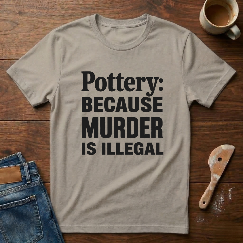 Pottery: Because Murder Is Illegal T-Shirt