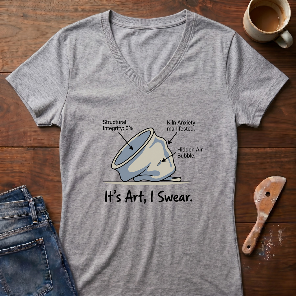 It's Art I Swear Ladies' V-Neck T-Shirt