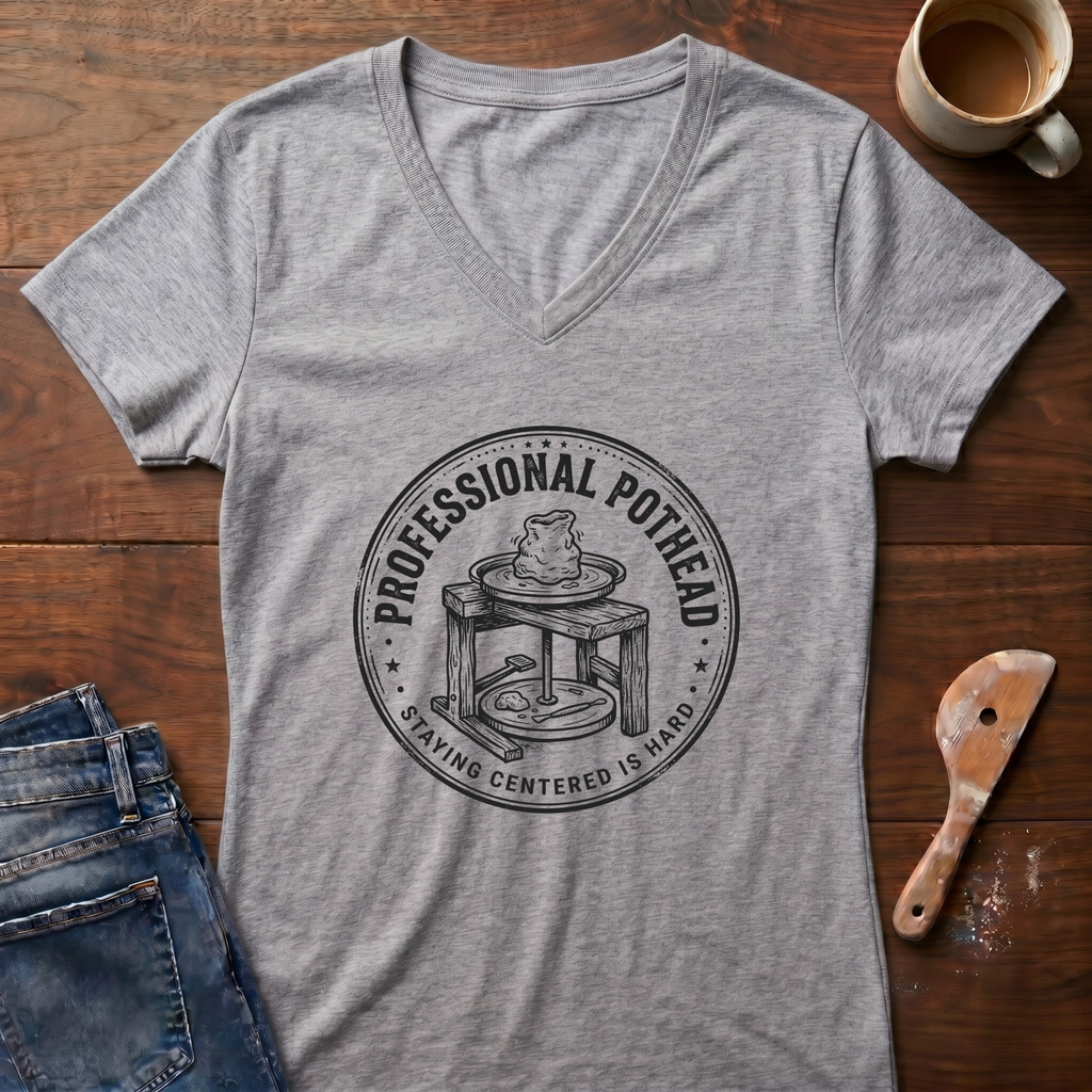 Professional Pothead Ladies' V-Neck T-Shirt