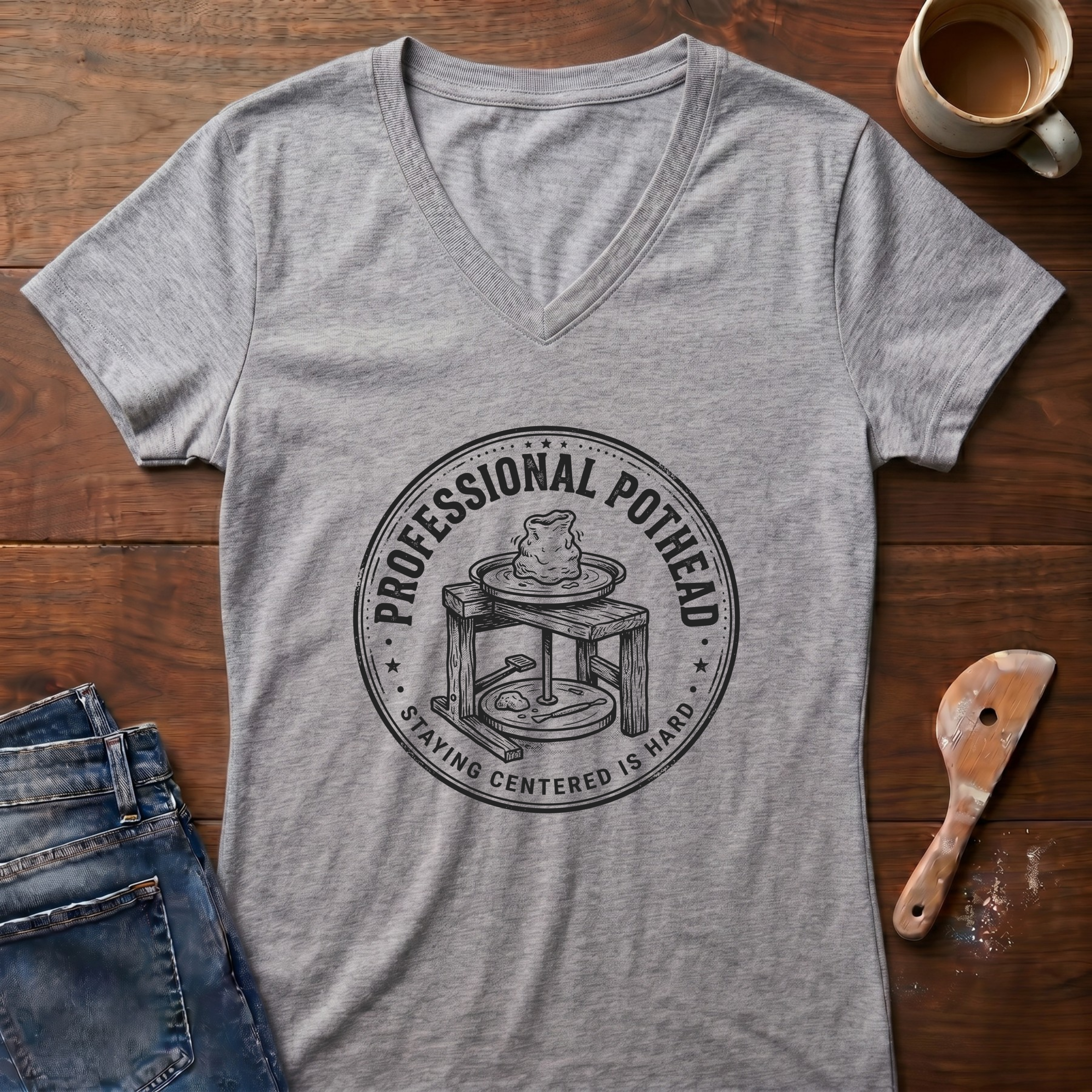 Professional Pothead Ladies' V-Neck T-Shirt