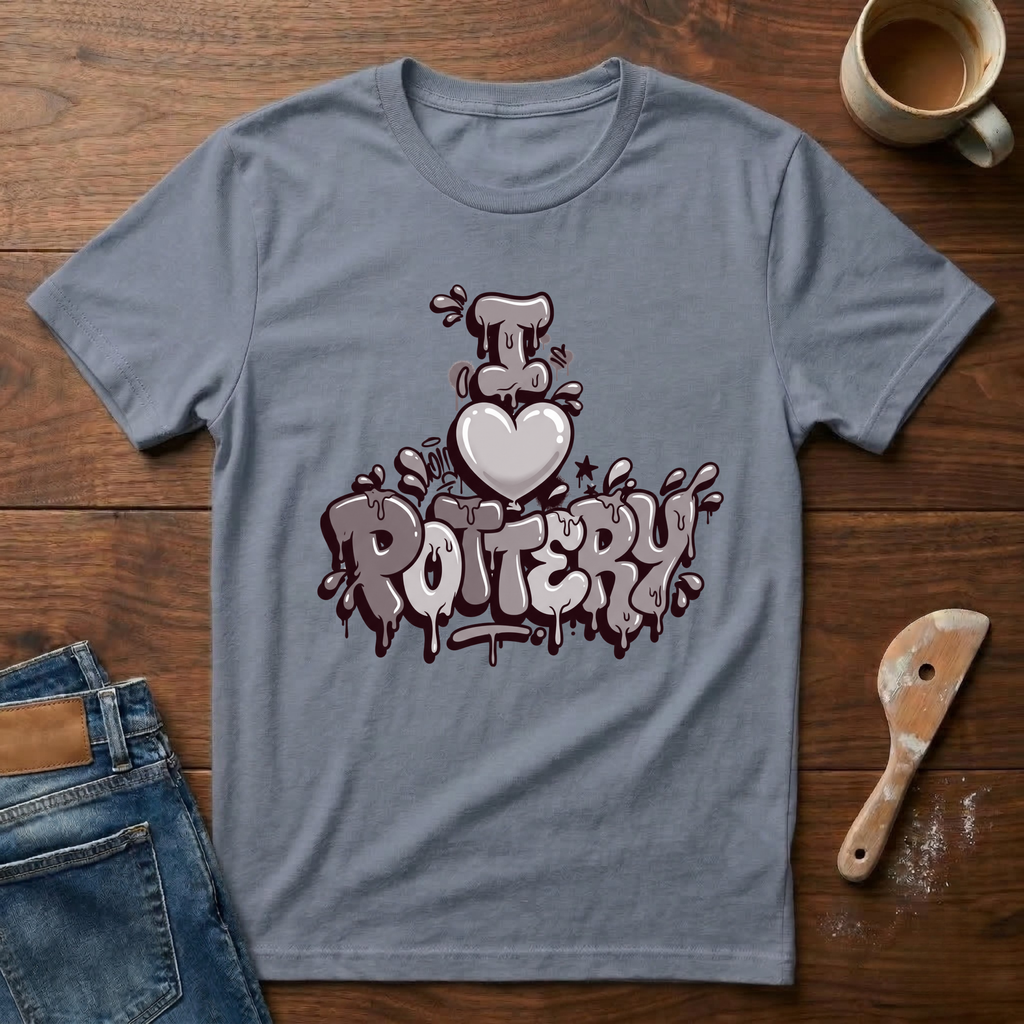 I Heart Pottery Graffiti T-Shirt