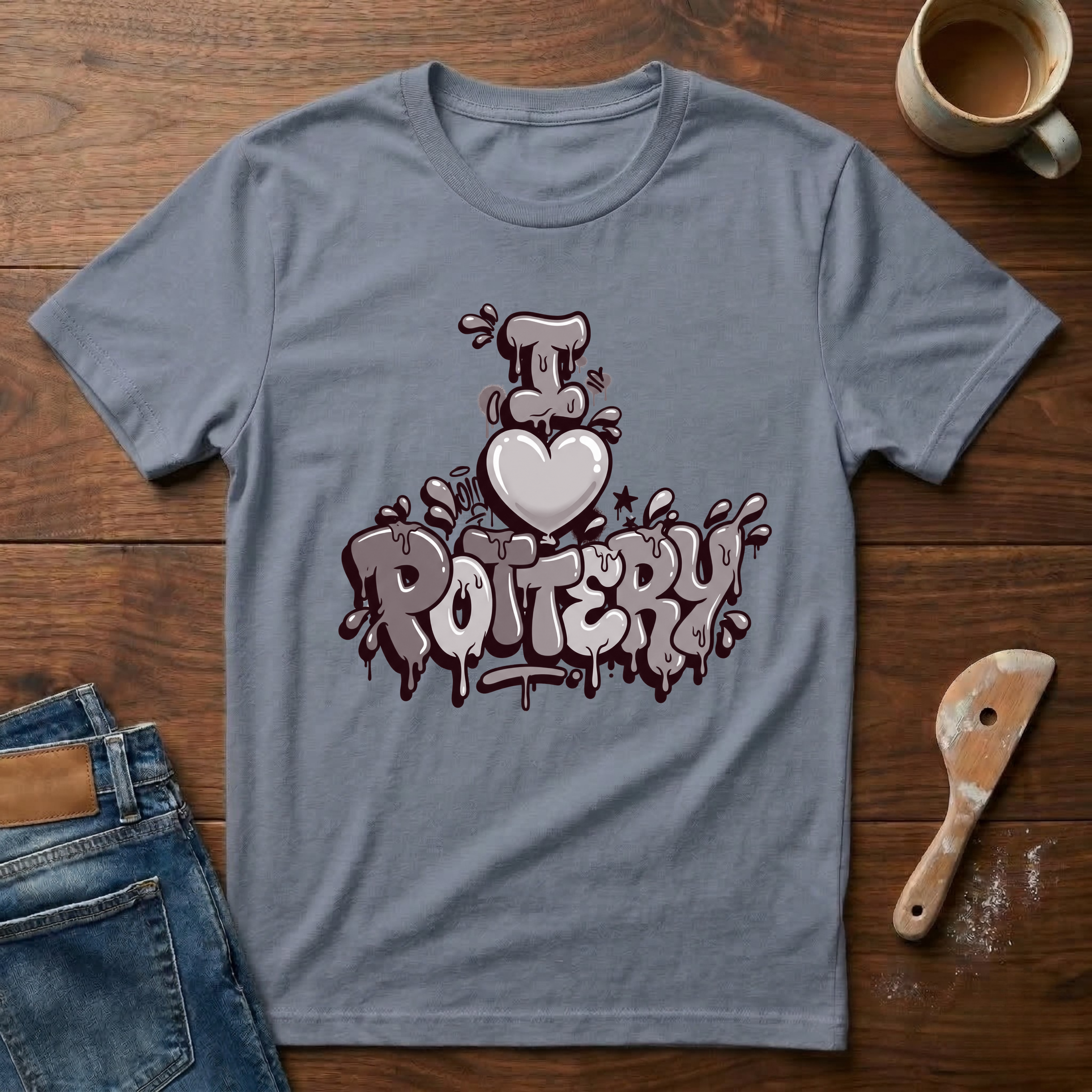 I Heart Pottery Graffiti T-Shirt