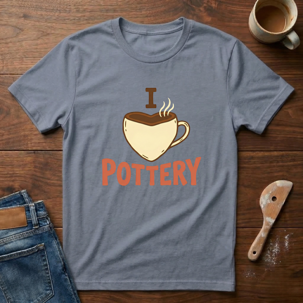 I Heart Pottery Retro T-Shirt