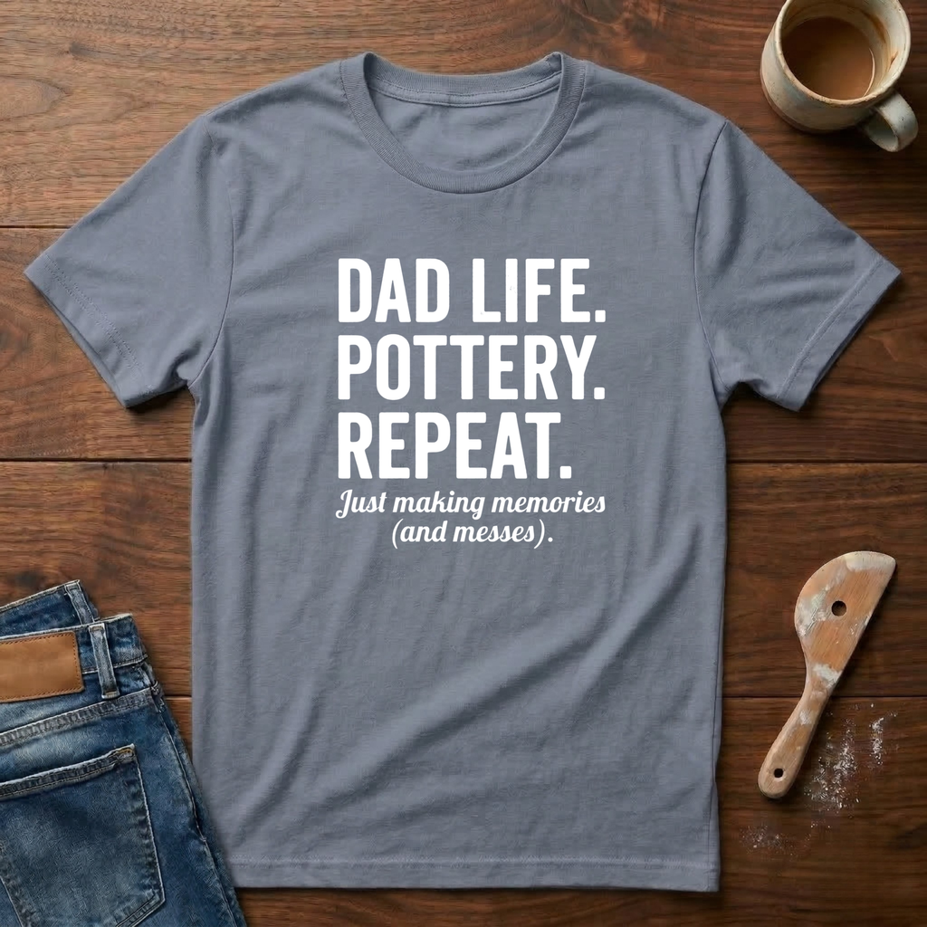 Dad Life. Pottery. Repeat. T-Shirt