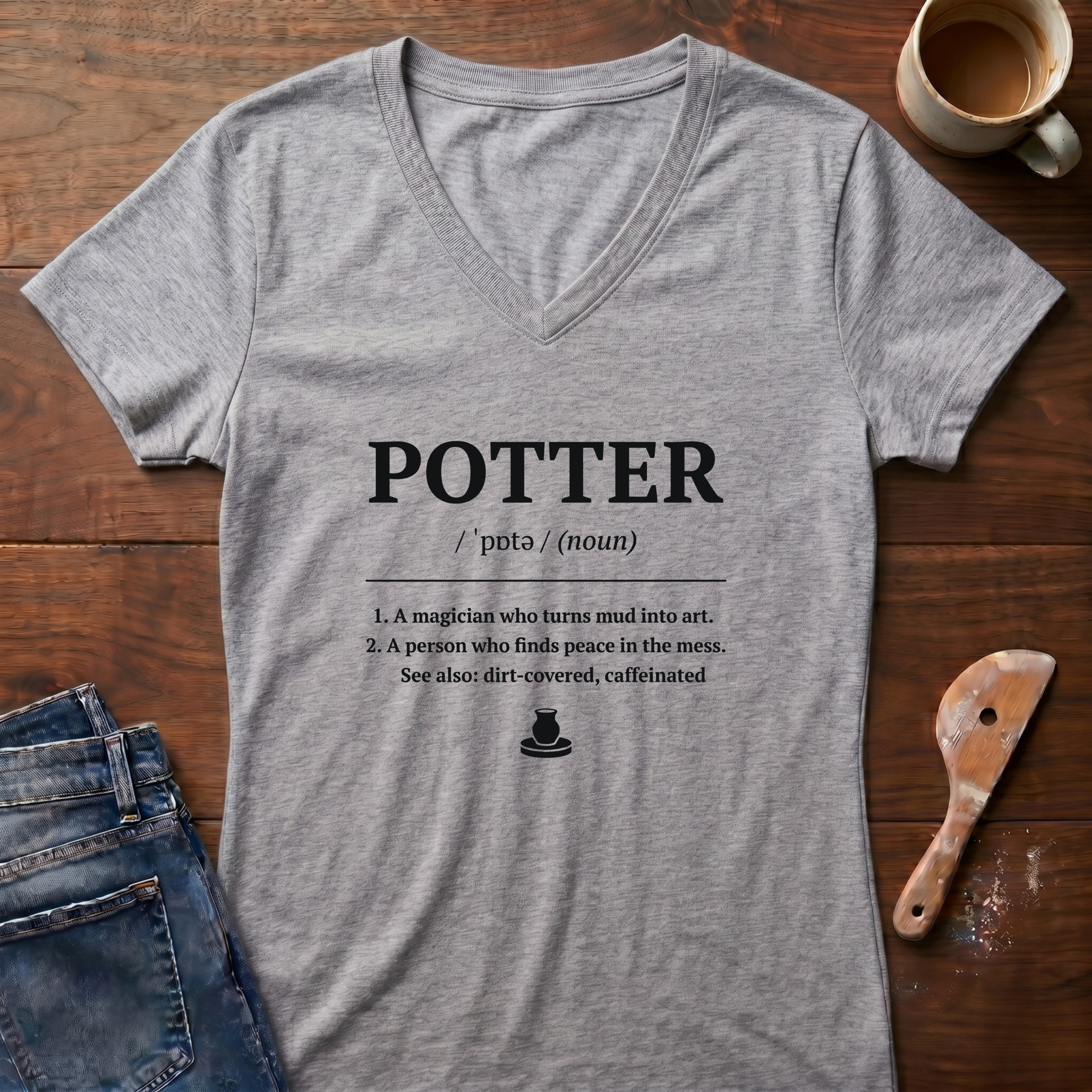 Potter Defined Ladies' V-Neck T-Shirt