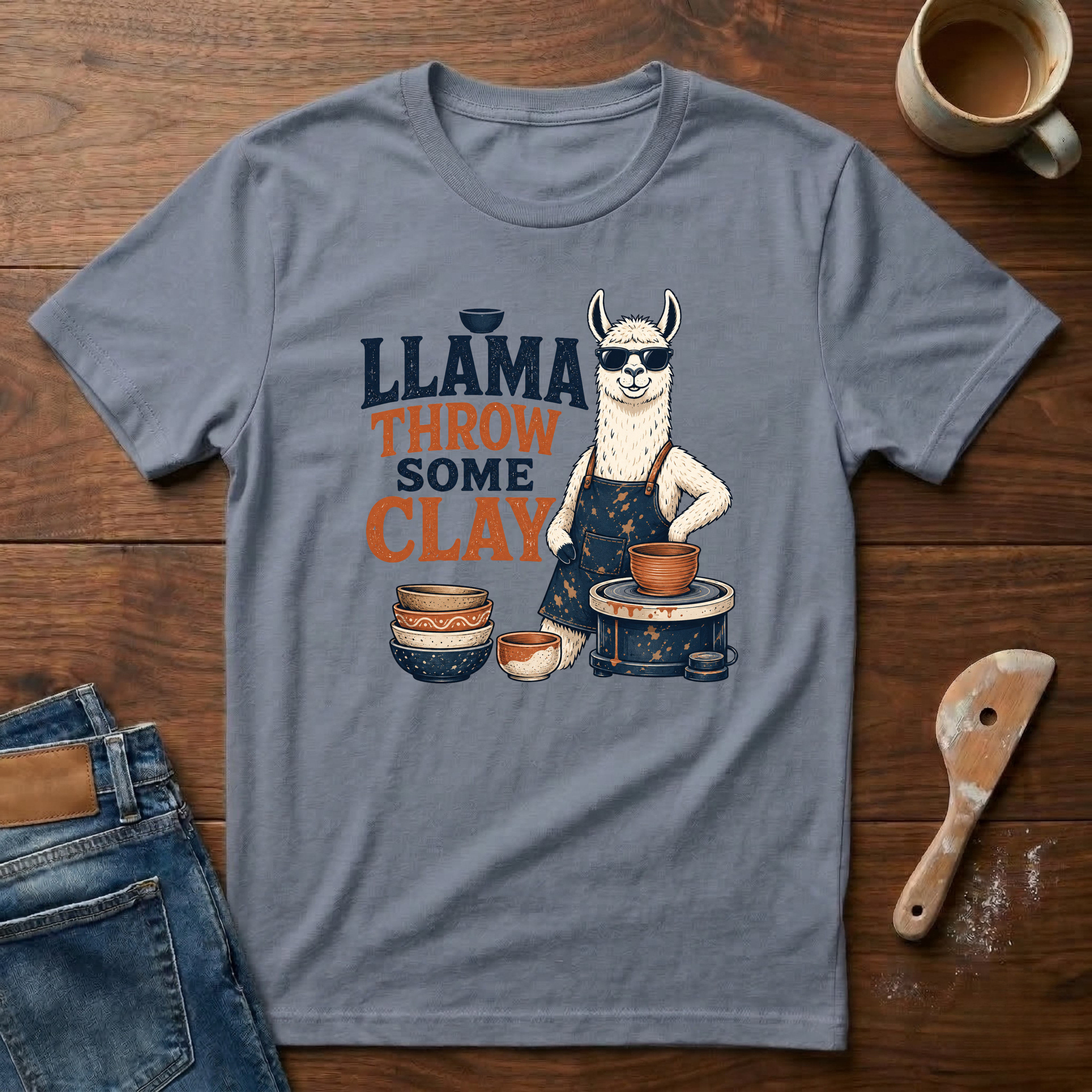 Llama Throw Some Clay T-Shirt