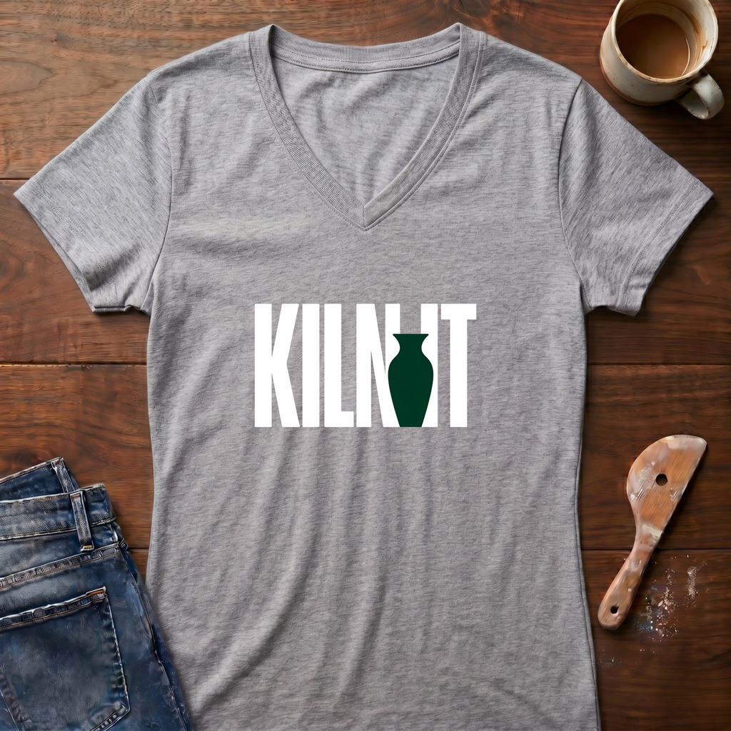 Kiln It Ladies' V-Neck T-Shirt