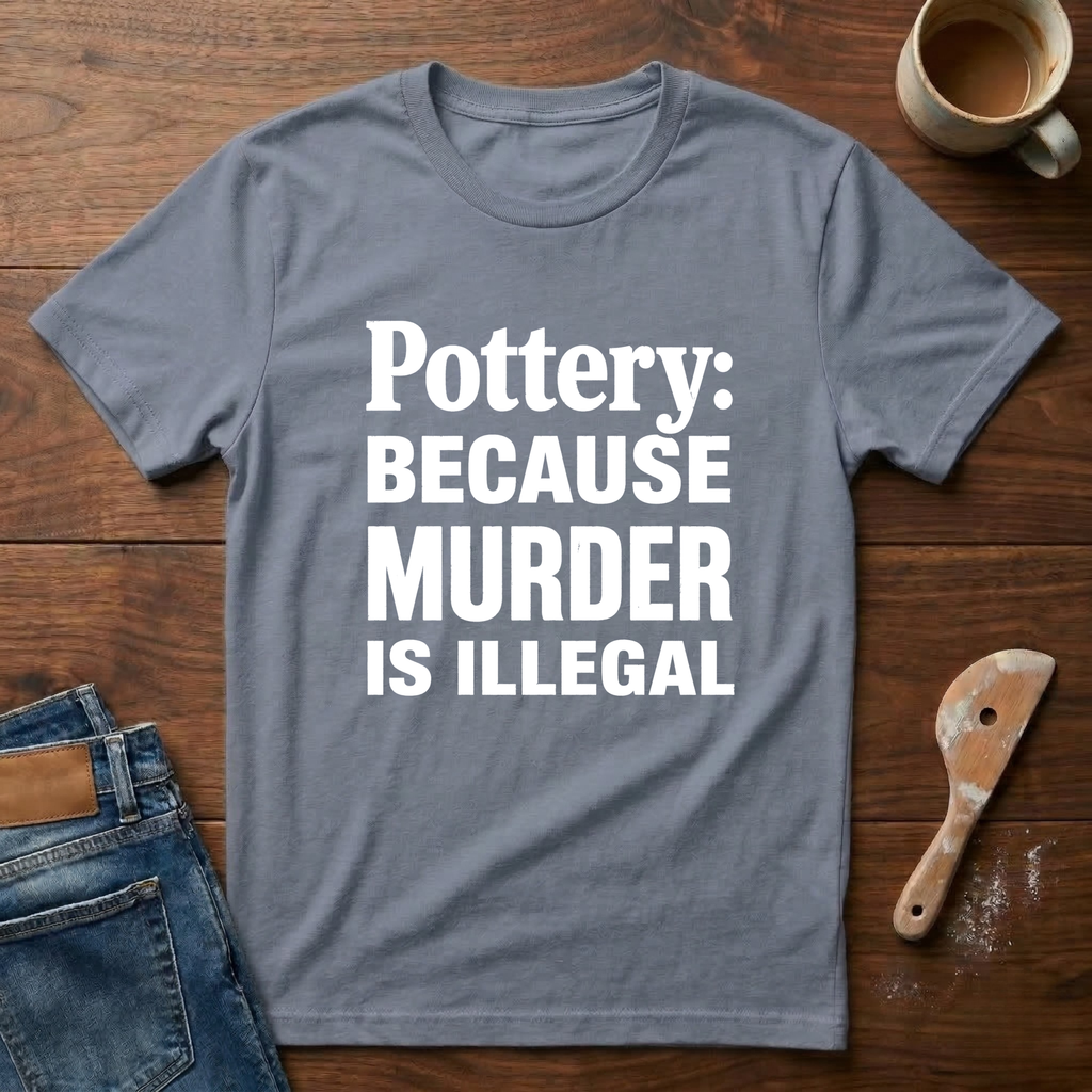 Pottery: Because Murder Is Illegal T-Shirt