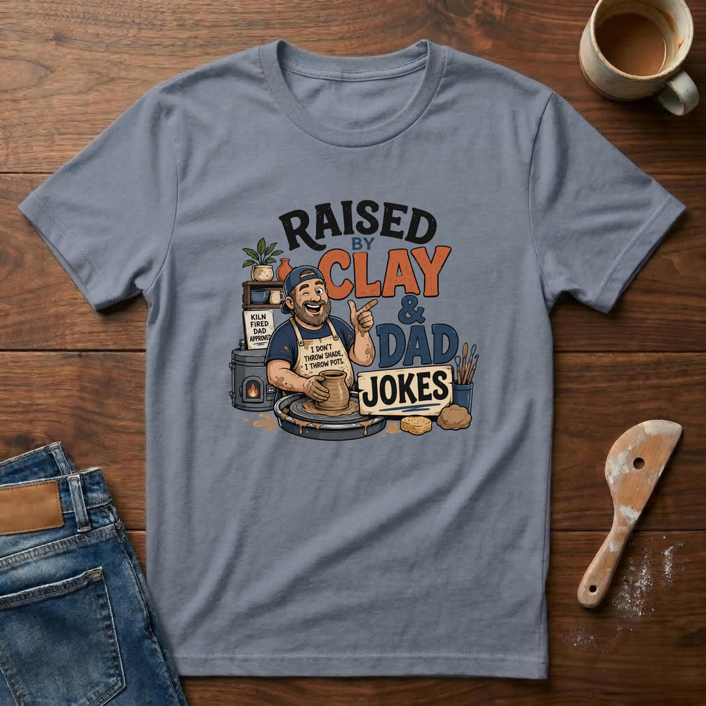 Raised By Clay & Dad Jokes T-Shirt