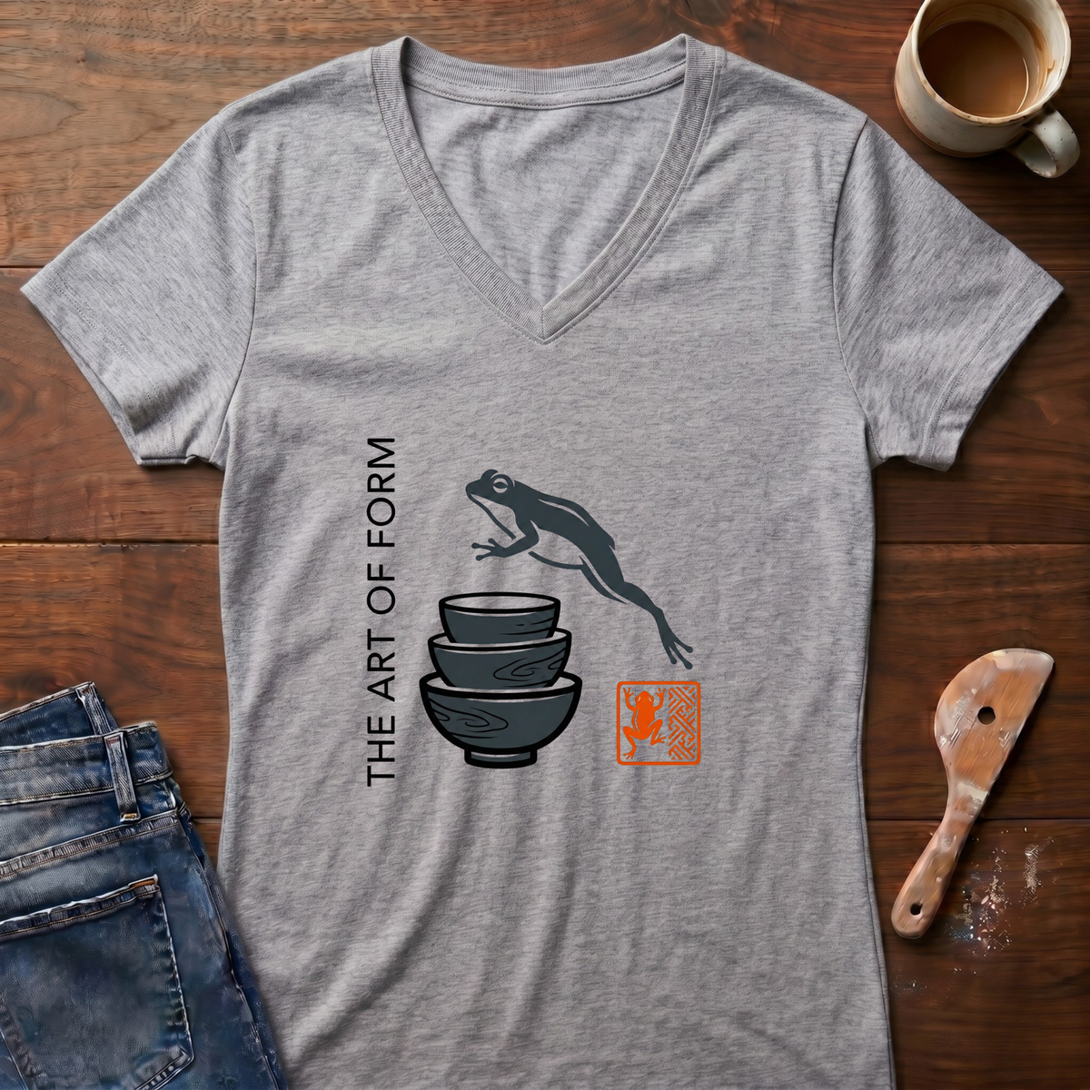 The Art Of Form Ladies' V-Neck T-Shirt