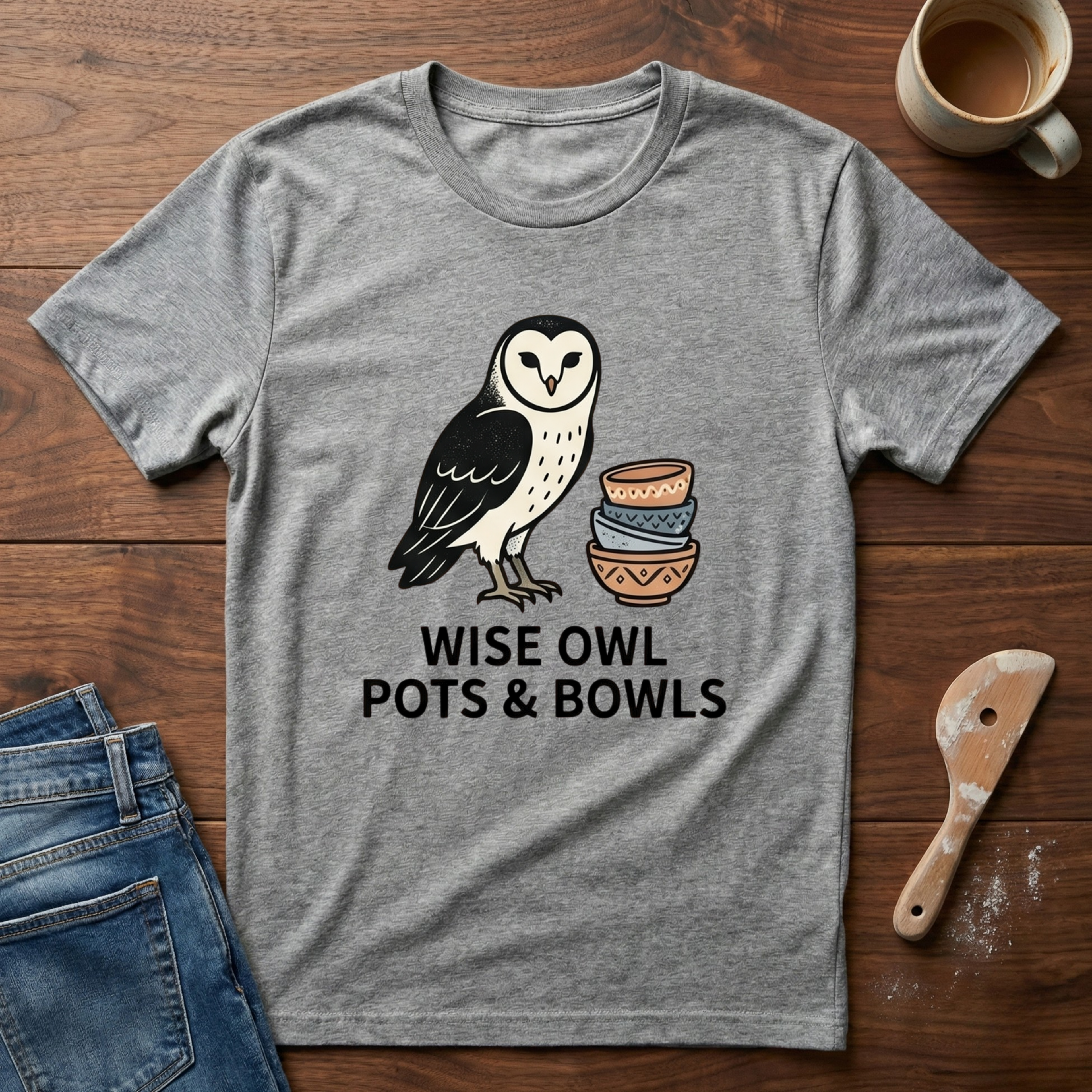 Wise Owls Pots & Bowls T-Shirt