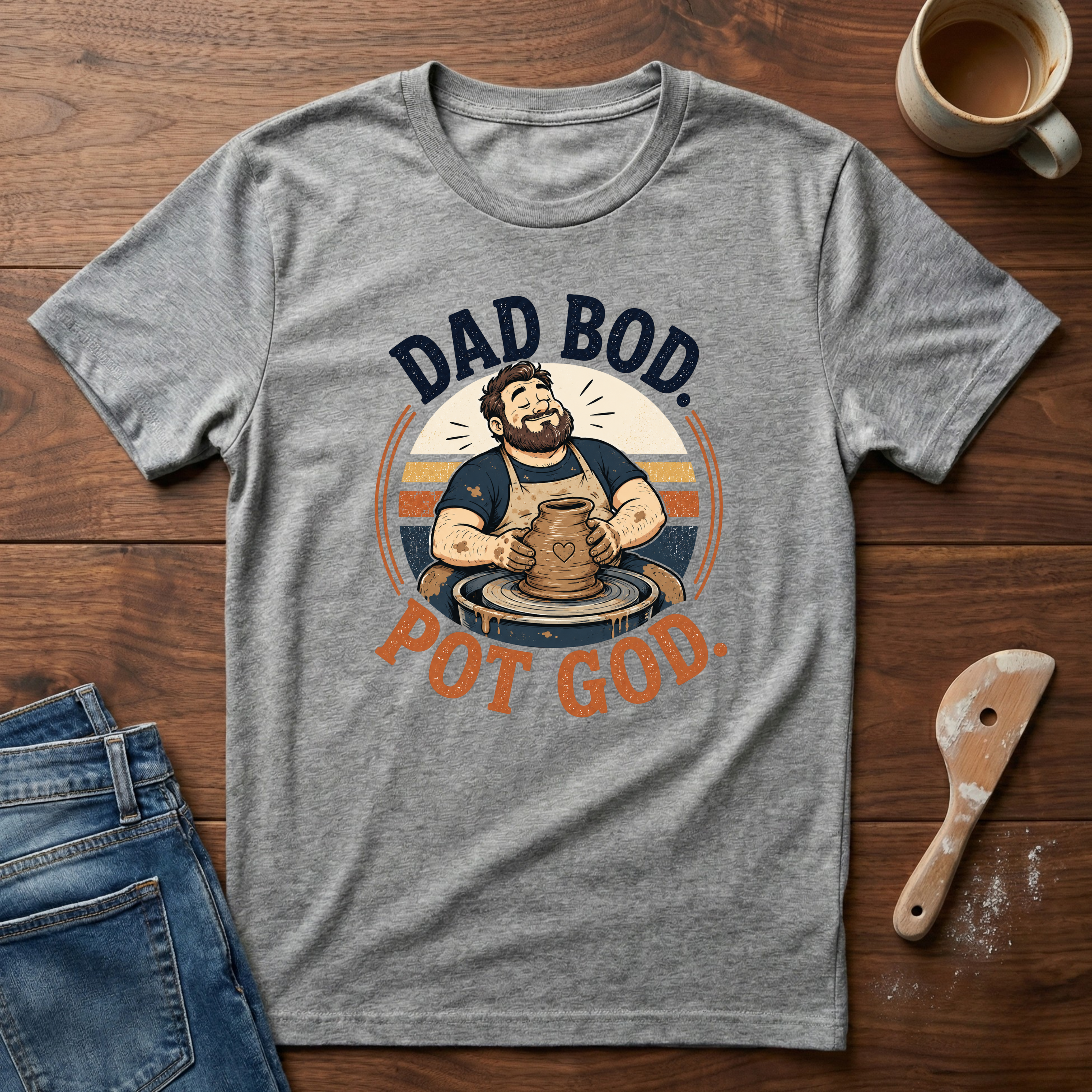 Dad Bod. Pot God. T-Shirt