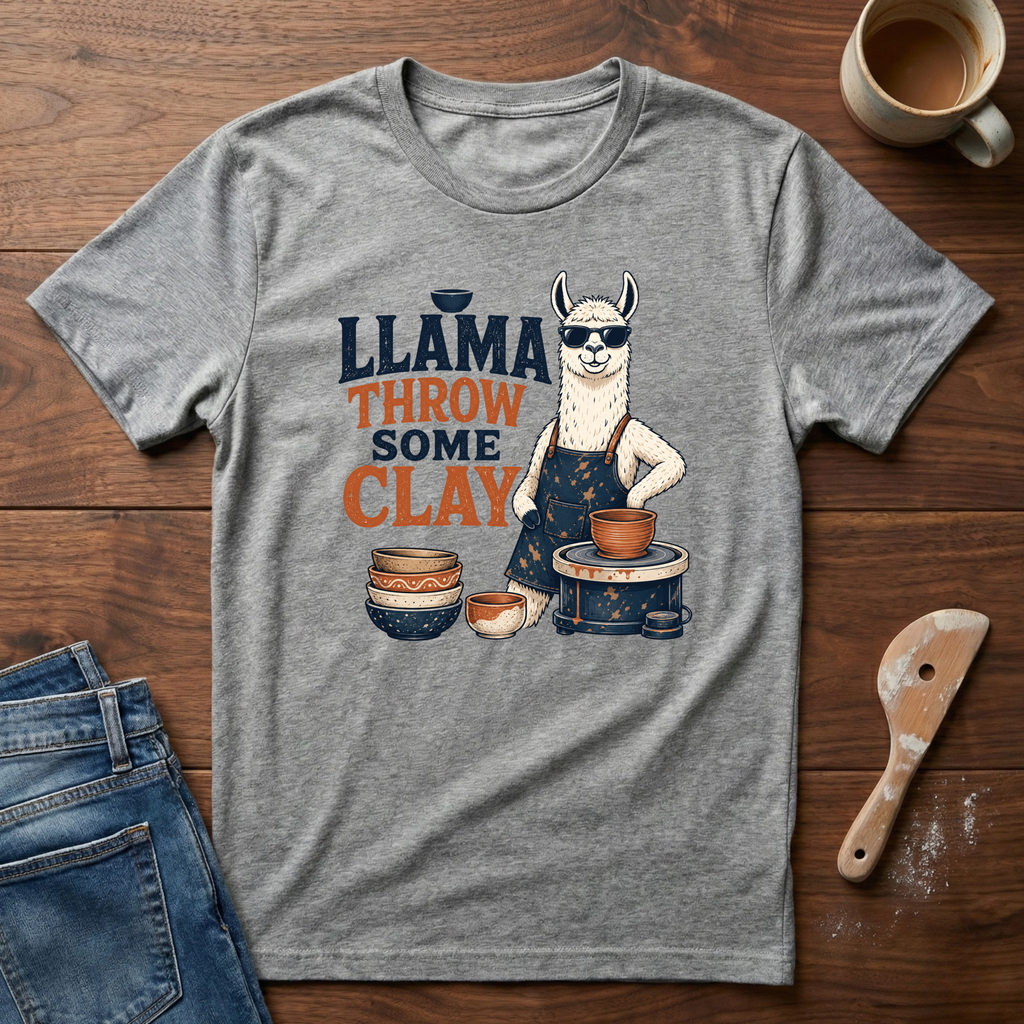 Llama Throw Some Clay T-Shirt