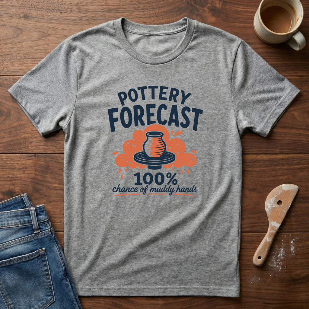 Pottery Forecast 100% Chance Of Muddy Hands T-Shirt