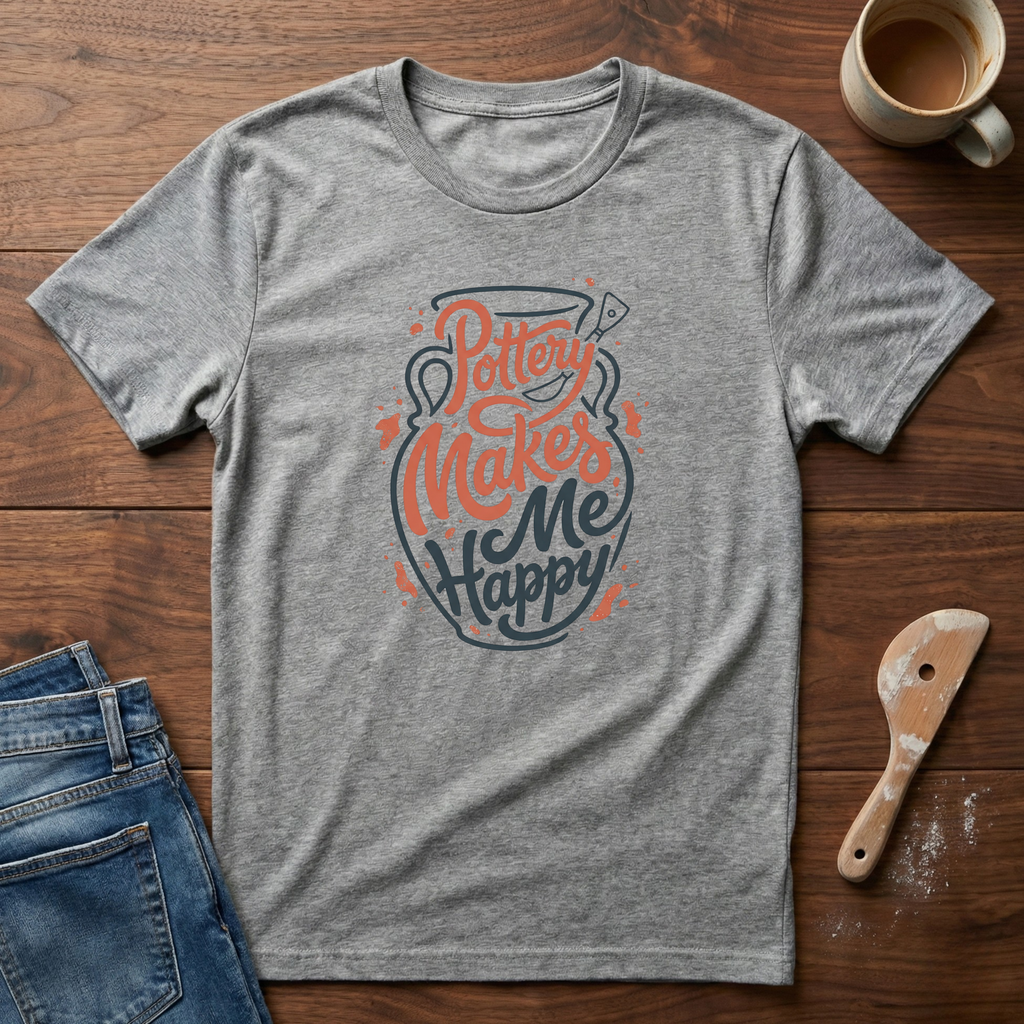 Pottery Makes Me Happy  T-Shirt