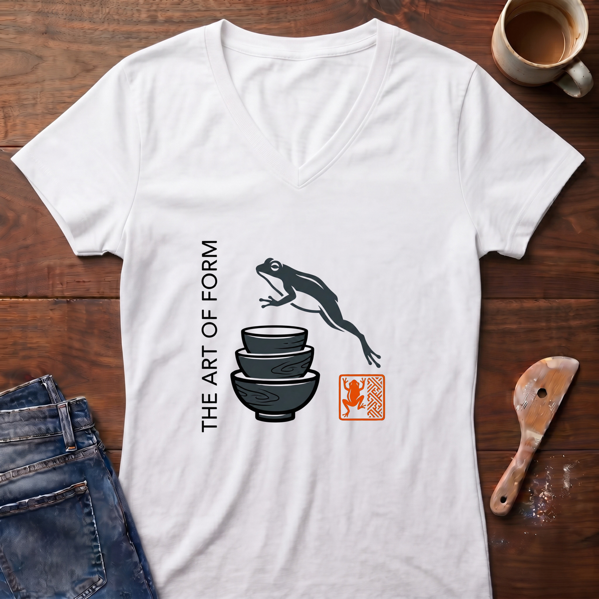 The Art Of Form Ladies' V-Neck T-Shirt