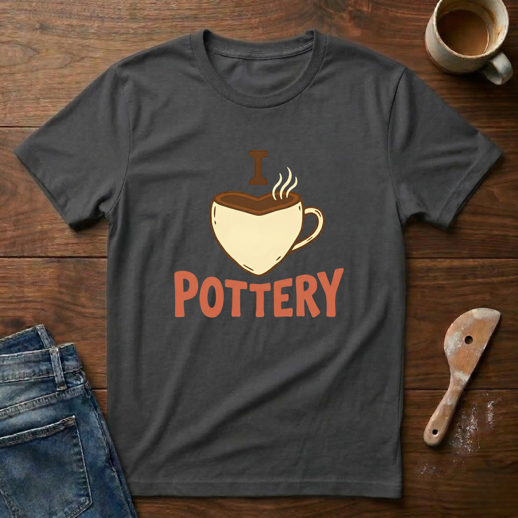 I Heart Pottery Retro T-Shirt