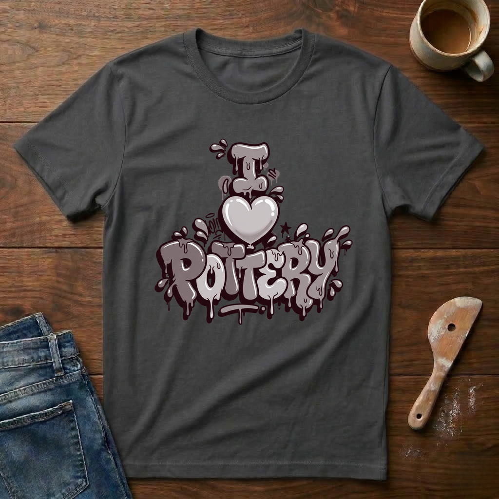 I Heart Pottery Graffiti T-Shirt