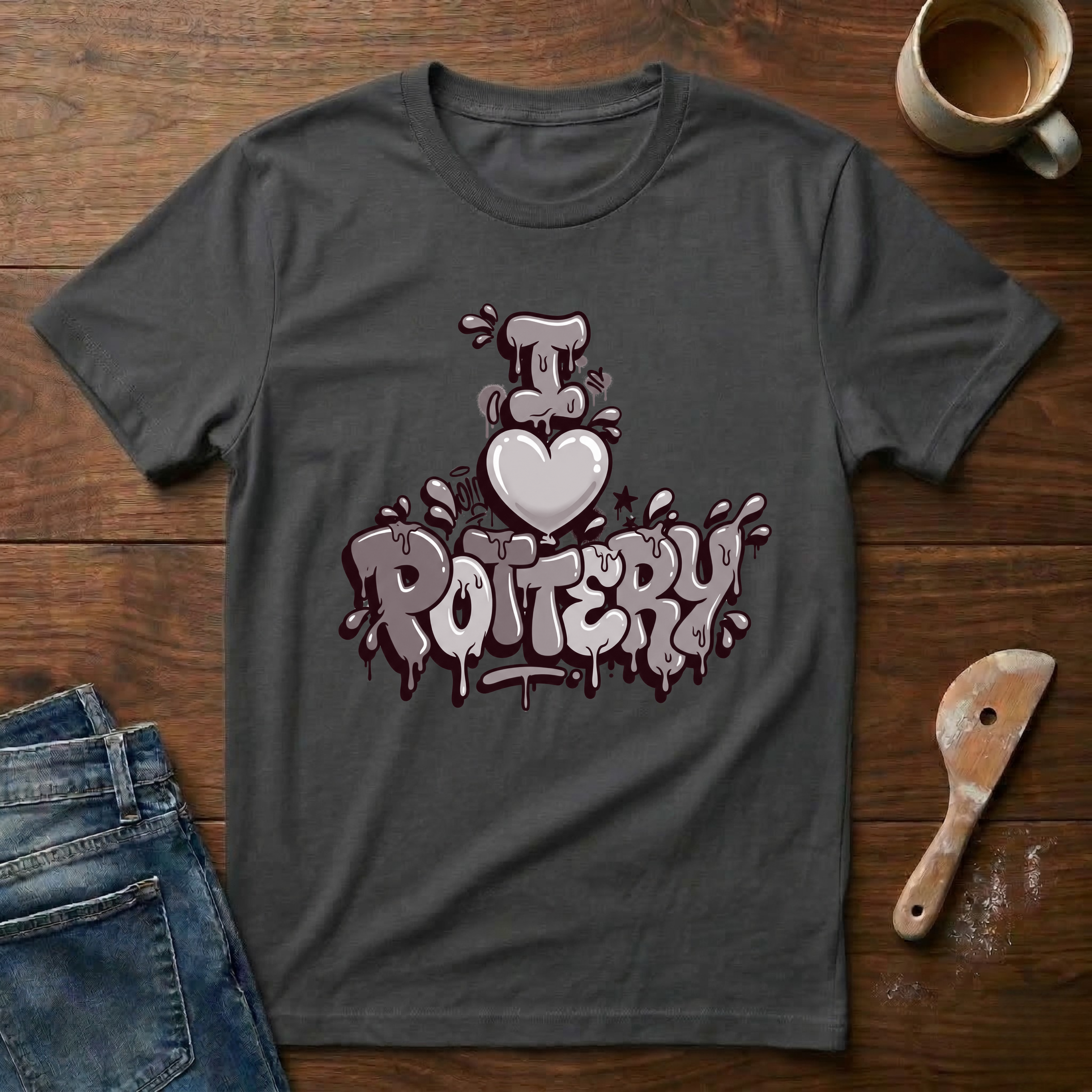 I Heart Pottery Graffiti T-Shirt