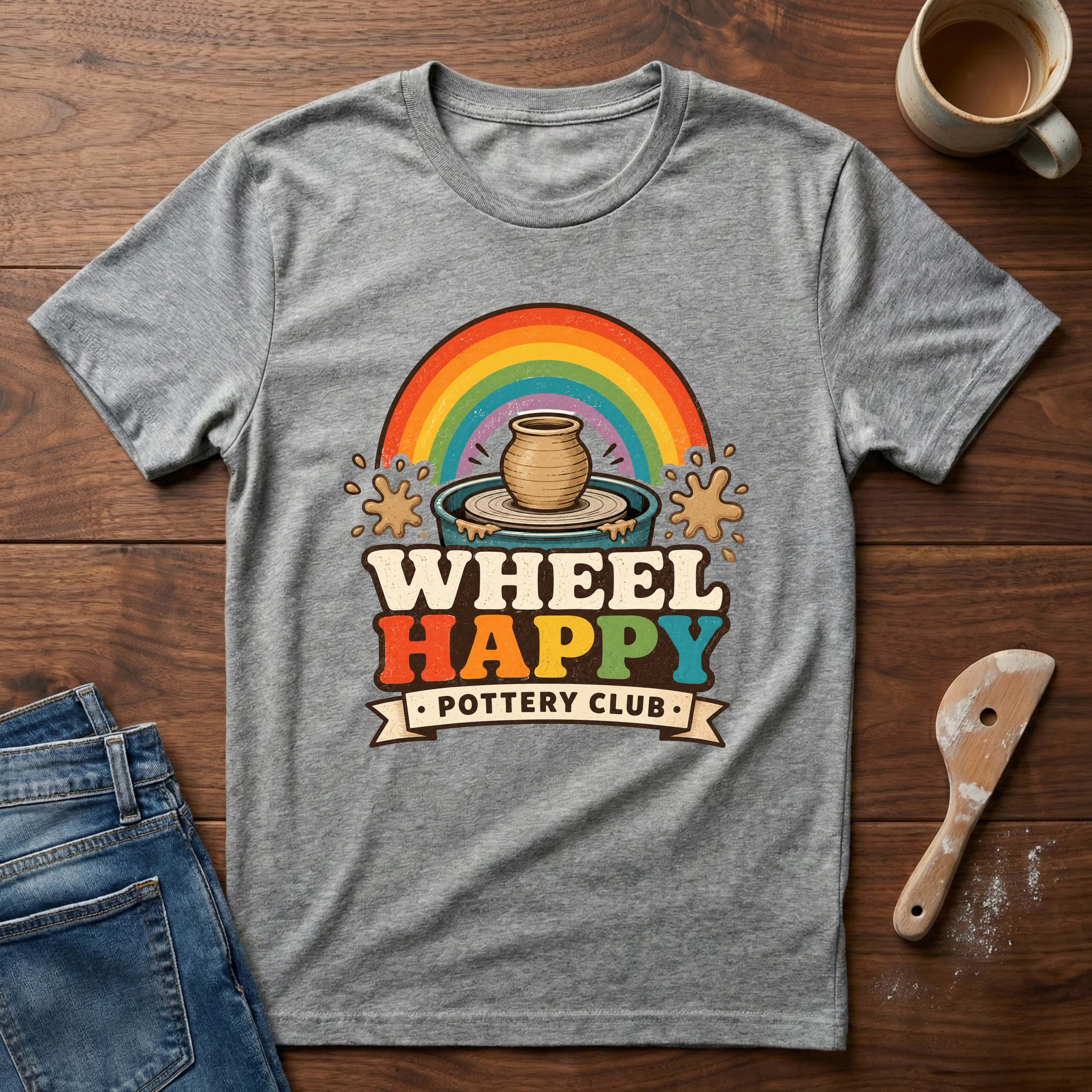 Wheel Happy Pottery Club T-Shirt